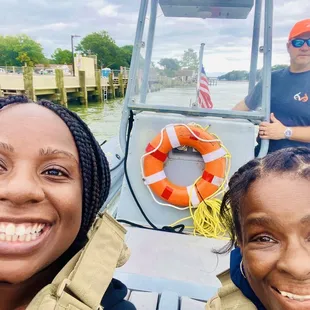 Aunt Ruth and I with Captain Donny.
