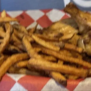 Wings and fries