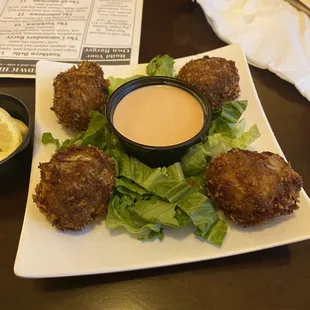 Watery, greasy crab bites. Yuck.
