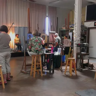 open studio life painting session