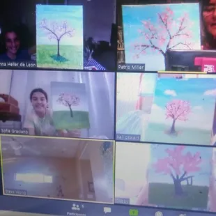 Live On line Zoom and Recorded art classes are available.  Virtual Painting Parties can be scheduled at your convenience.