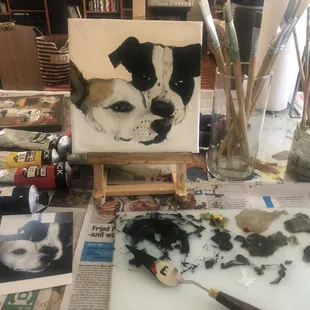 My current painting of my babies