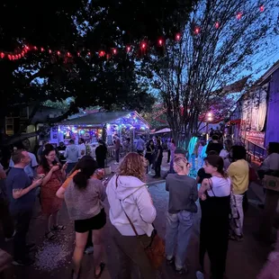 a crowd of people at a festival