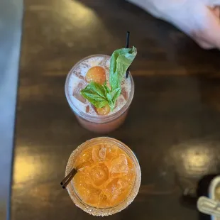 Orange drink &amp; pink lady