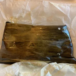 Tamales- wrapped in a leaf