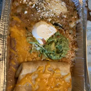 Two item Combo: Chile Relleno and Chimichanga