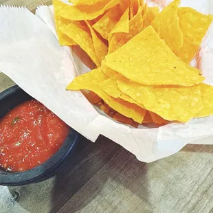 tortilla and salsa