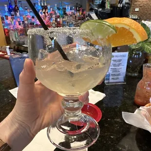 Margarita, half consumed.