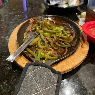 Overkill on green peppers.