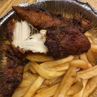 Burnt child's chicken meal with rubbery-looking chicken. Returned to Patron for a refund.