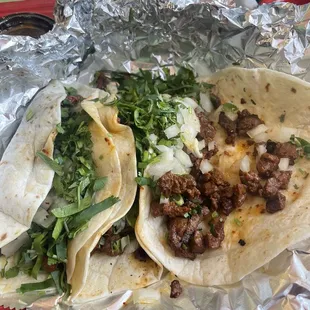 3 beef tacos