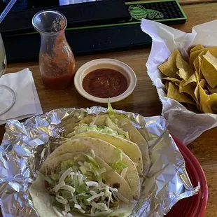 Soft shell Chicken tacos