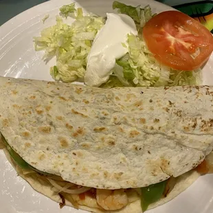 Shrimp quesadilla