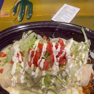 Chicken and beef burrito