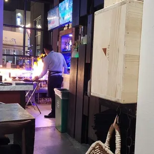 interior, sushi and sashimi
