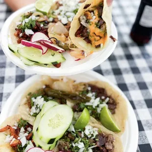 Cabeza, lengua, TRIPAS (extra crispy) and al pastor
