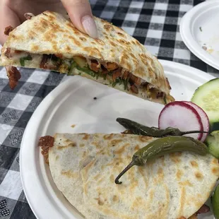 Gringa (al pastor between two handmade tortillas and cheese)