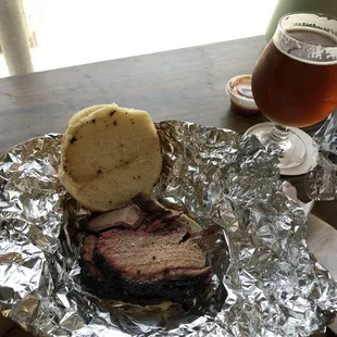 Brisket sandwich, made myself stop to take a picture - managed not to drool on the picture