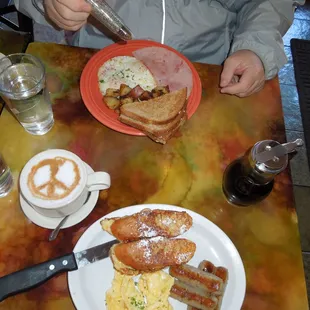 Latte, and breakfast
