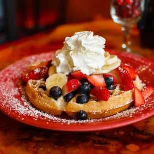 food, waffles