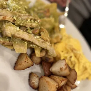 Chicken Chilaquiles Mexican-Style Breakfast