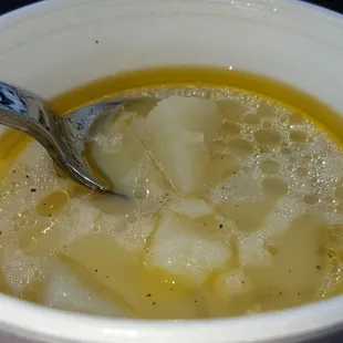 Potato soup...or something like that.  Not good.