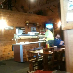 Fresh salad bar &amp; TV