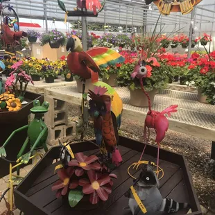 a variety of garden items