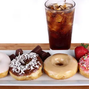 food, dough desserts, donuts