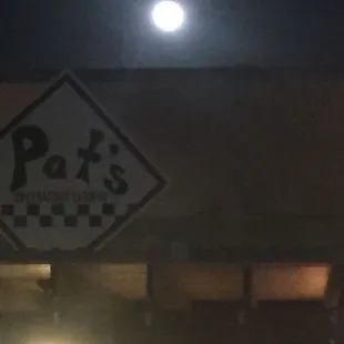 a full moon in the sky