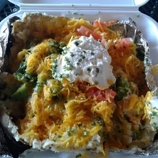 broccoli and cheese stuffed potato