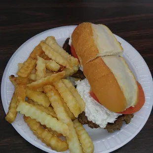 The Lotta Burger.  Two big hamburger patties on a hoagie roll.
