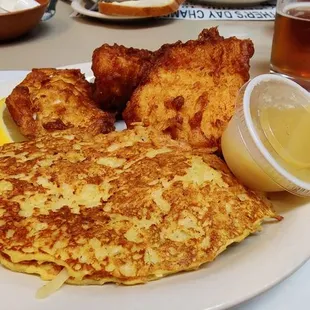 Friday fish fry with potato pancakes