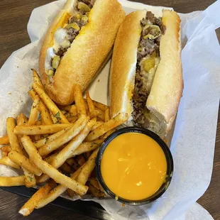 The Cheesesteak with SKINNY Krabby fries