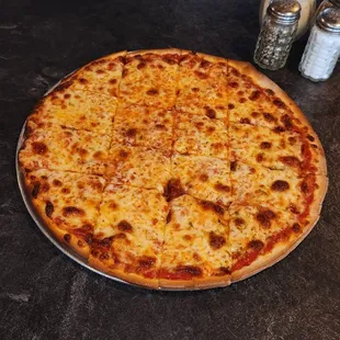 Double Cheese Medium Pizza, Extra Browned.  One Of The Best Central Ohio Pizzas You Can Find.