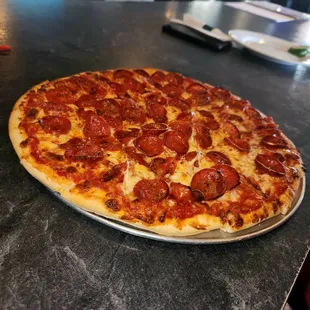 12&quot; Pepperoni Pizza.  Classic Columbus Ohio Style Pie.