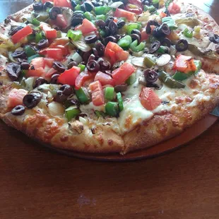 a pizza on a table