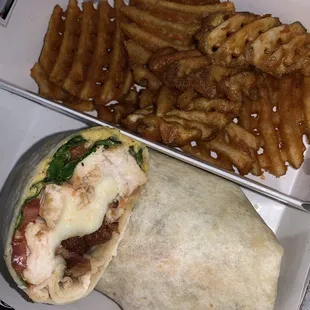 New Yorker Wrap with Waffle Fries