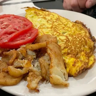 Veggie omelette. 3 eggs. Large!