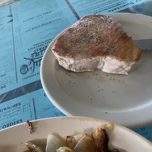 Tuna steak, such a big piece