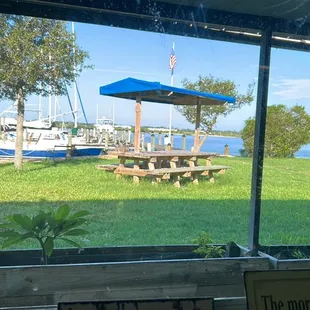 Pat's history &amp; my spectacular view during a hearty/ diner classic breakfast.