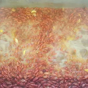 a pan full of red beans