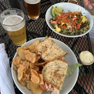Turkey sandwich and Tex mex rice bowl