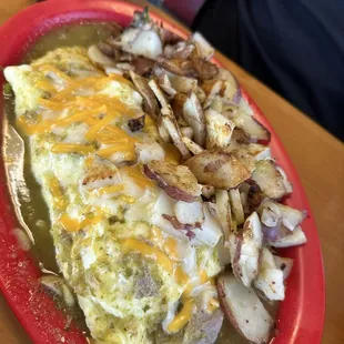 Chile Verde Cheese Omelette