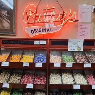 a display of candy