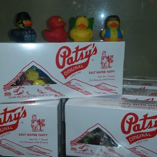 Our4-traveling duckies enjoying the chocolate tour