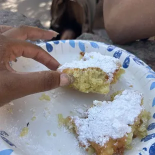 Thick funnel cake