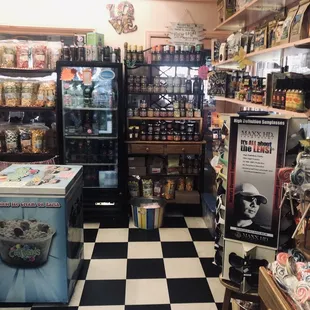 Selection with cool tiled floor.