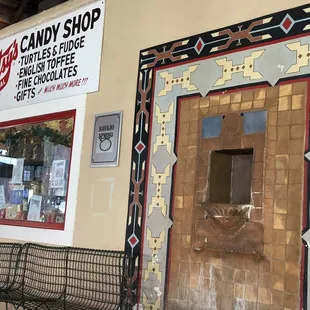 Cute picnic area with running water sounds