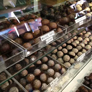 a variety of chocolates